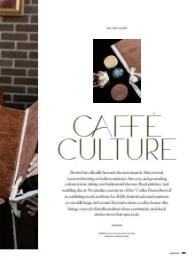 Caffè Culture print title page with coffee still life and editorial masthead